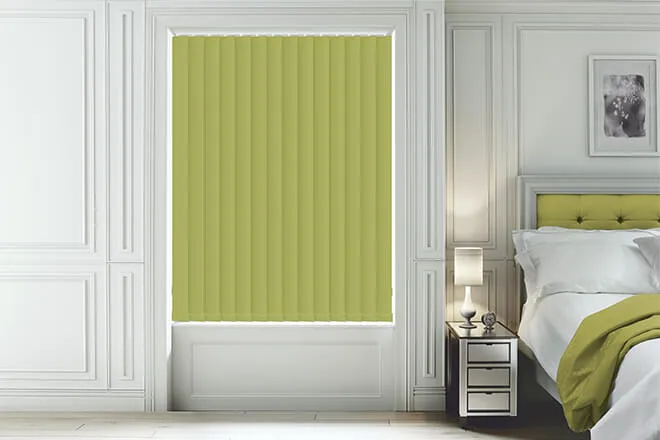 Hannah Vine Green - Moisture Resistant Blackout Vertical Blind