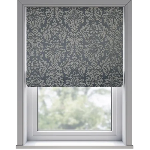 Riva Graphite Deluxe Roman Blinds