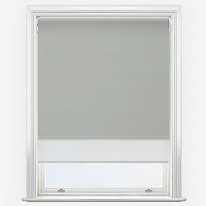 Supreme Blackout Linen & White Double Roller Blind