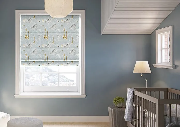 Wild Thing Powder Blue - Roman Blind