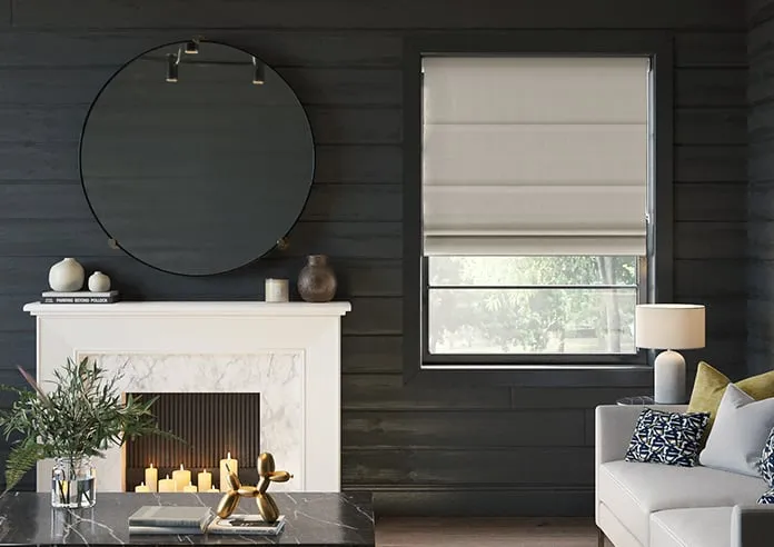 Genoa Faux Silk (Blackout) Sterling Shimmer - Roman Blind