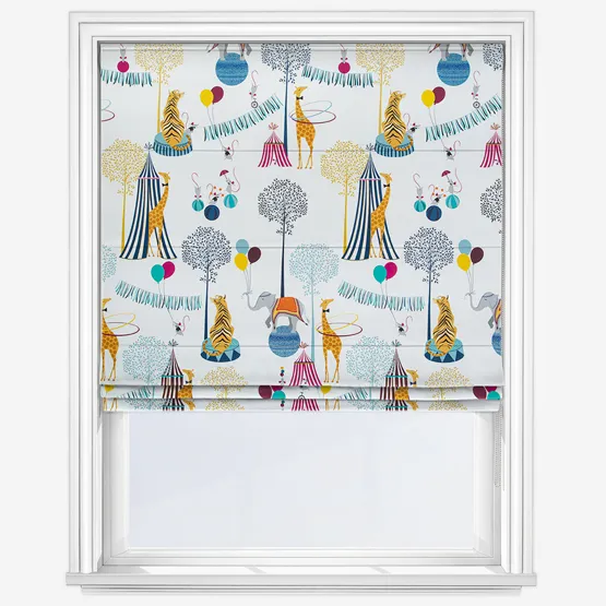 Sara Miller Circus White Roman Blind