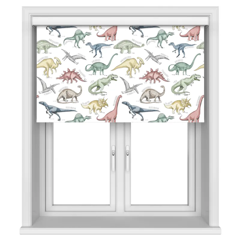 Dinosaur Prehistoric Blackout Cassette Motorised Blinds Uk