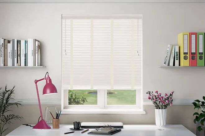 Millennium Ivory Gloss - 50mm Aluminium Venetian Blinds With Cream Tapes