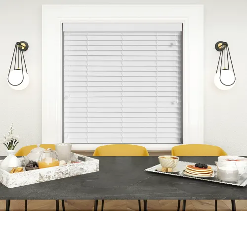 Gloss Pure White Wood Blind