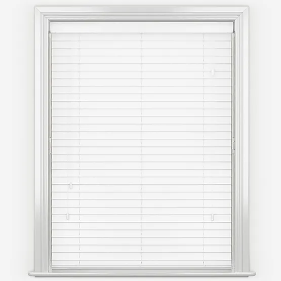 Aspen Smooth Glacier White Wooden Venetian Blind