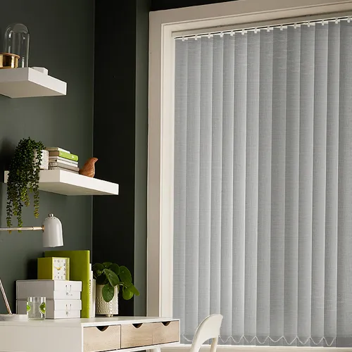 Linenweave Charcoal Light Filtering Vertical Blinds