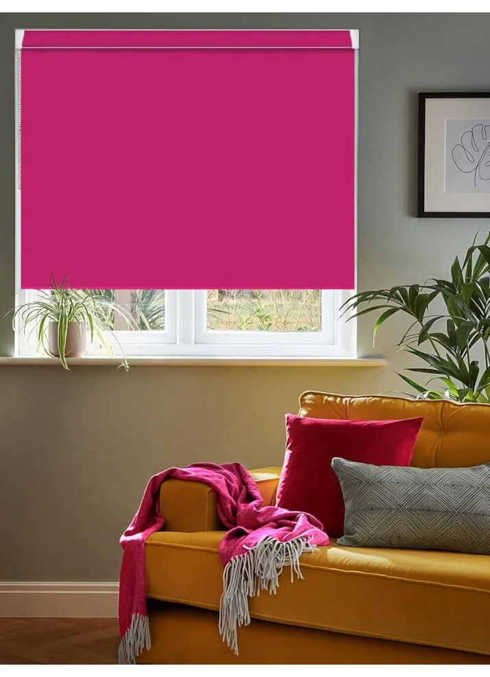 Dahlia Pink Blackout Grip Fit® No Drill Roller Blind