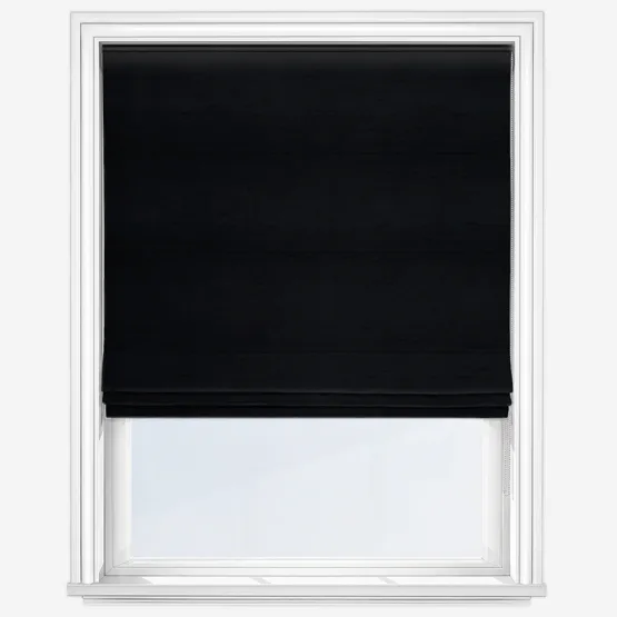 Touched By Design Luxe Faux Silk Ebony Roman Blind