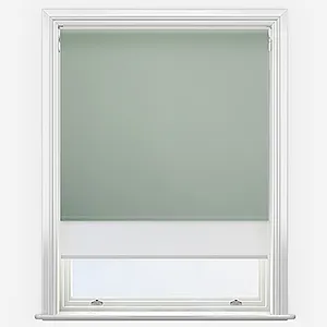 Carnival Blackout Willow & White Double Roller Blind
