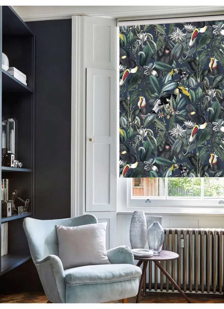 Neotropical Marine Jungle Roller Blind