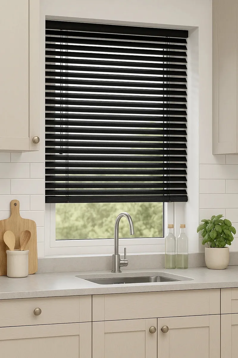 Sparkle Black Metal Venetian Blind - 25mm