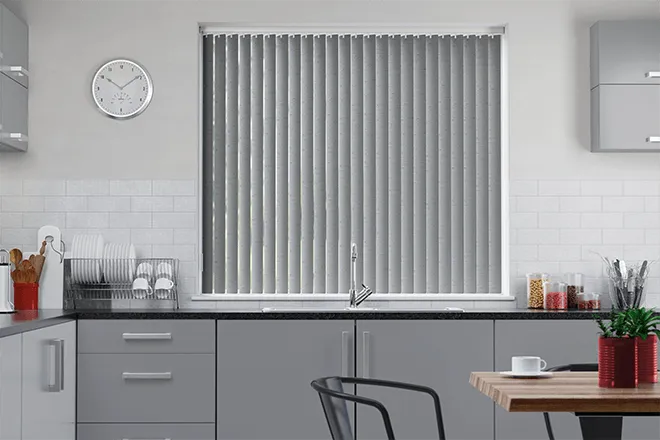 Neo Grey - Textured Rigid Pvc Vertical Blind