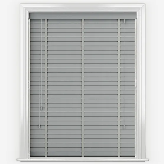 Dalby Smoke Grey With Dove Tapes Wooden Venetian Blinds
