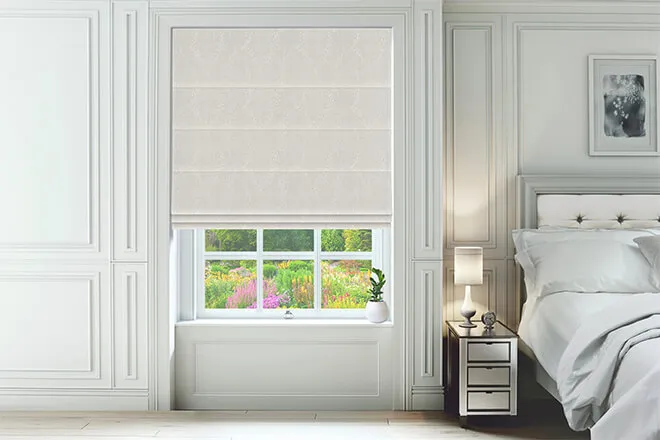 Carlisle Ivory - Floral Roman Blind