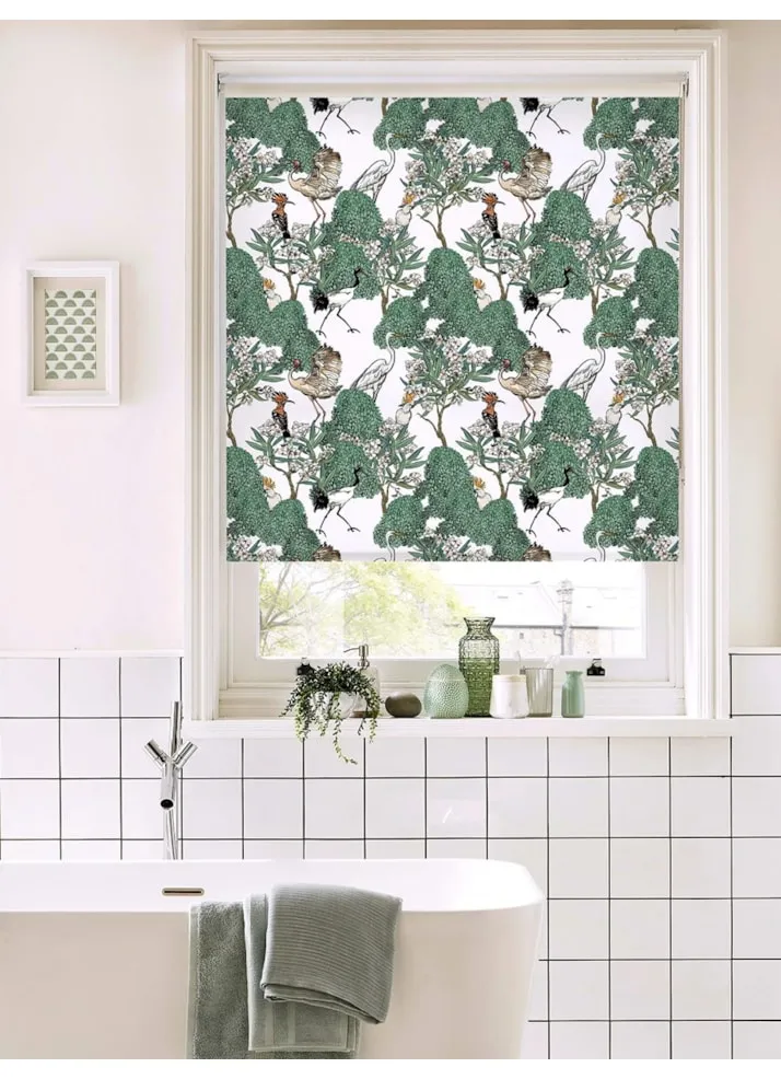 Oleander Natural Bird Print Roller Blind By Boon &Amp; Blake