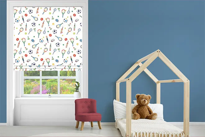 Cath Kidston Sports Multi - Designer Roman Blind