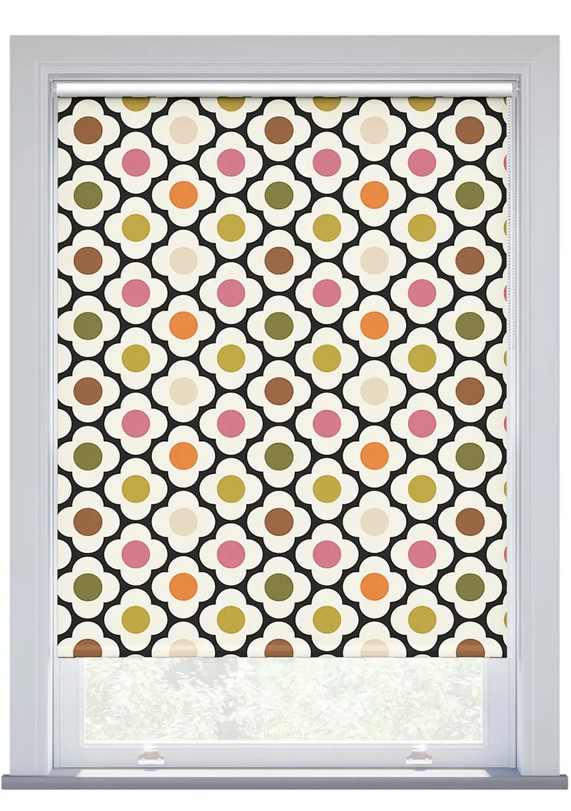 Orla Kiely Spot Flower Red Multi Roller Blind