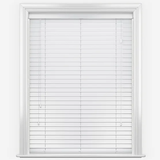 Lusso Pure White Wooden Venetian Blind