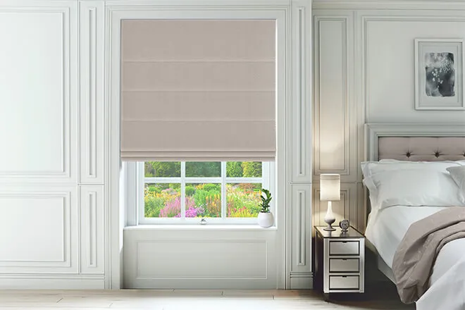 Joni Latte - Textured Roman Blind
