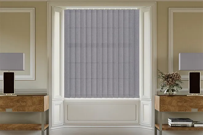 Amber Dark Grey - Textured Vertical Blind