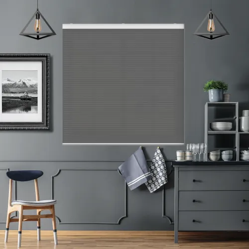 Maven Graphite Grey Cordless Honeycomb Pleated Blind