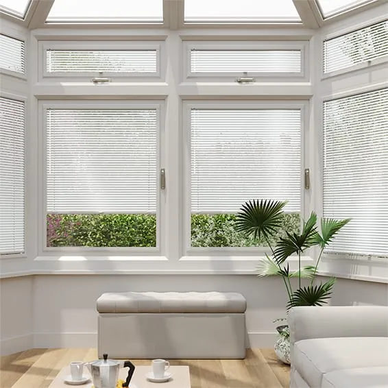 Gloss White Perfect Fit Venetian Blind Venetian Conservatory Blind