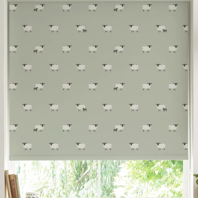 Sophie Allport Sheep Made To Measure Roller Blind Sage