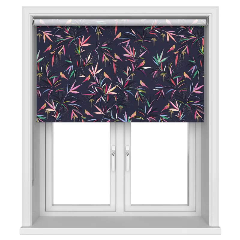 Sara Miller Bamboo Smokey Blue Blinds Uk