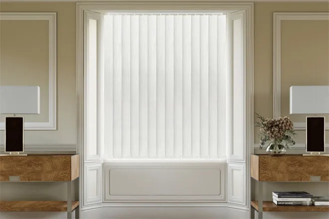 Sienna White - Shadow Pattern Vertical Blind
