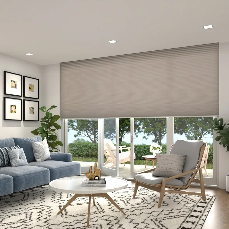 Primitivo Dimout Taupe Electric Thermal Cellular Blinds