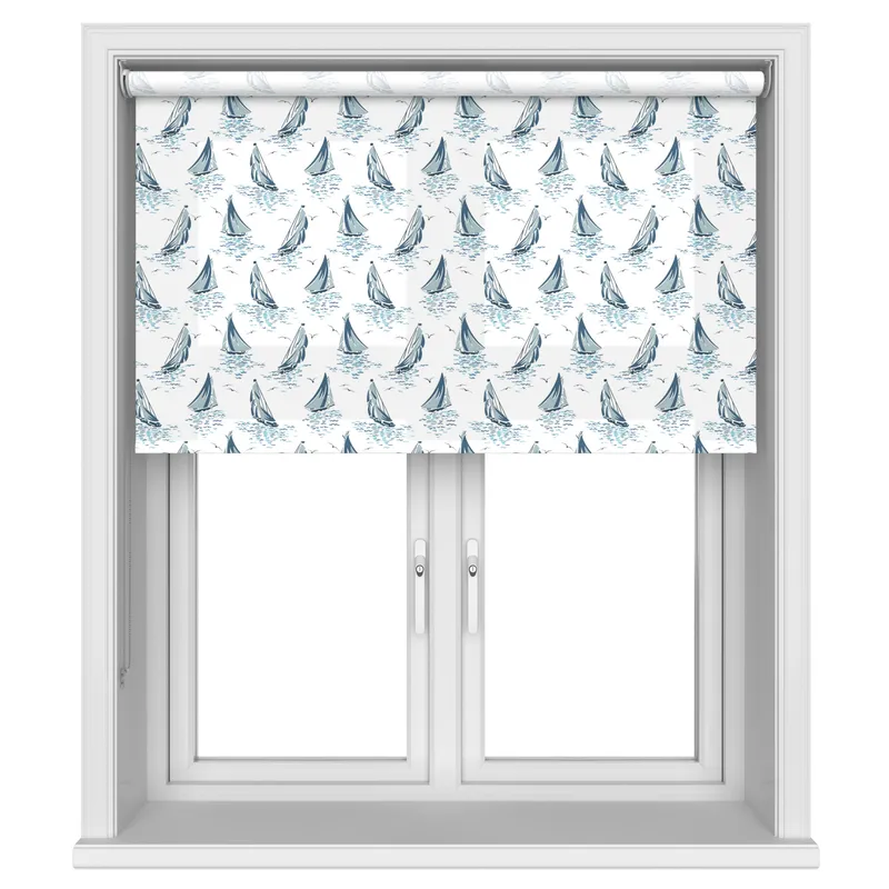 Laura Ashley A'hoy Sail Boats Blue Blinds Uk