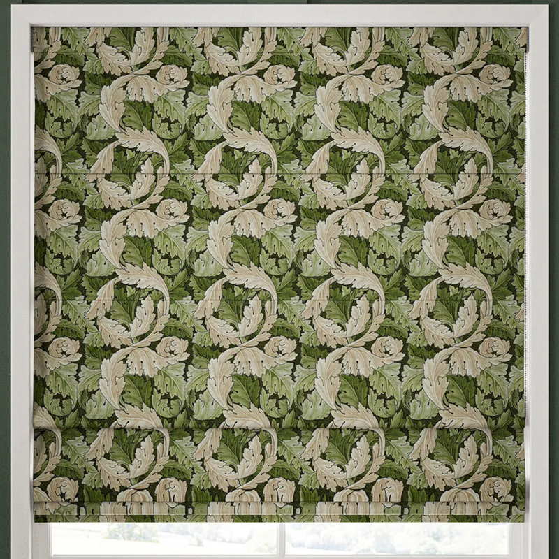 William Morris Acanthus Velvet Made To Measure Roman Blind Nettle