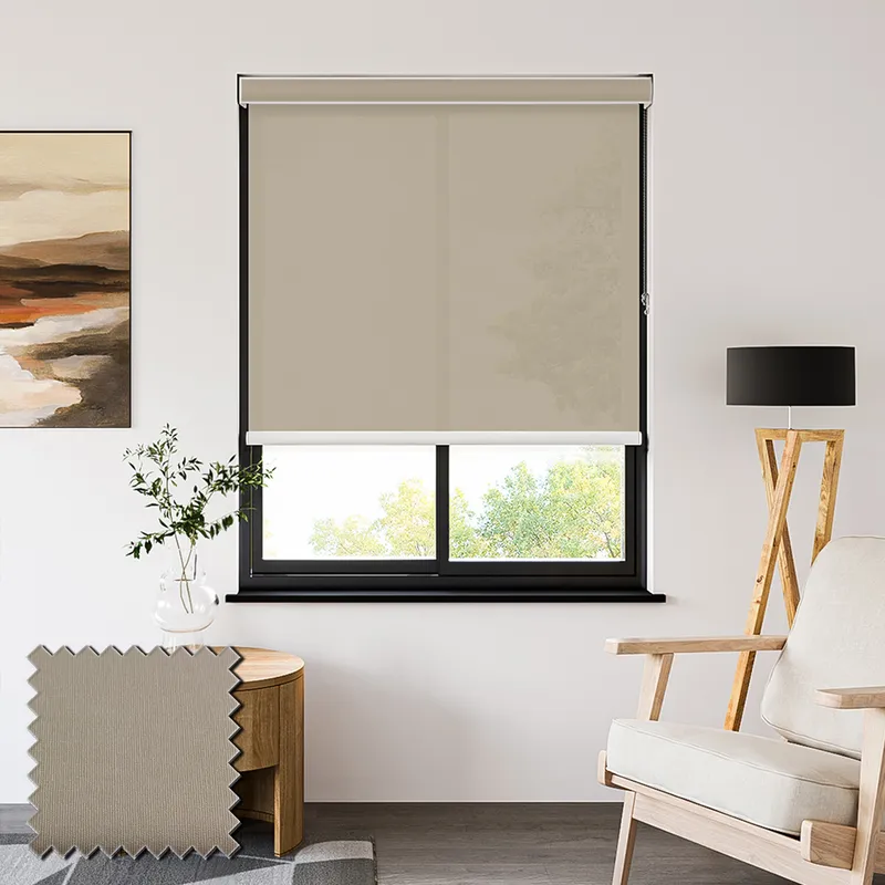 Seclusion Beige Privacy Roller Blinds