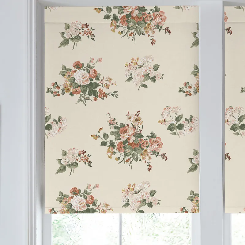 Laura Ashley Rosemore Made To Measure Blackout Roller Blind Natural