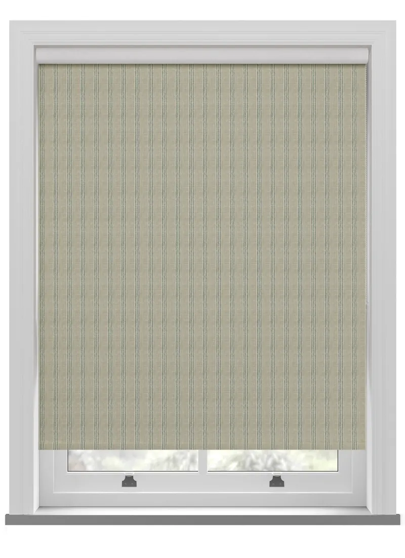 Emily Bond George Stripe Sage Roller Blind