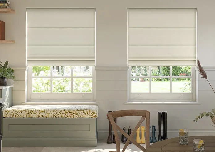 Soft Chevron Cream - Roman Blind