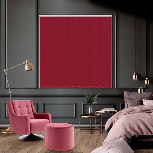 Bedtime Crimson Red Vertical Blind