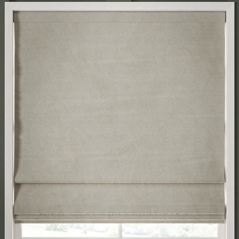William Morris Lodden Embroidery Made To Measure Roman Blind Chalk