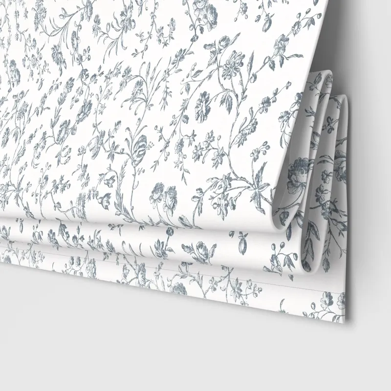 Laura Ashley Aria Dark Seaspray Blue Motorised Blinds Uk