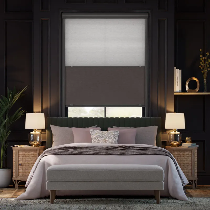 Click2shade Complete Blackout Night & Day Duo Dark Grey Thermal Blind