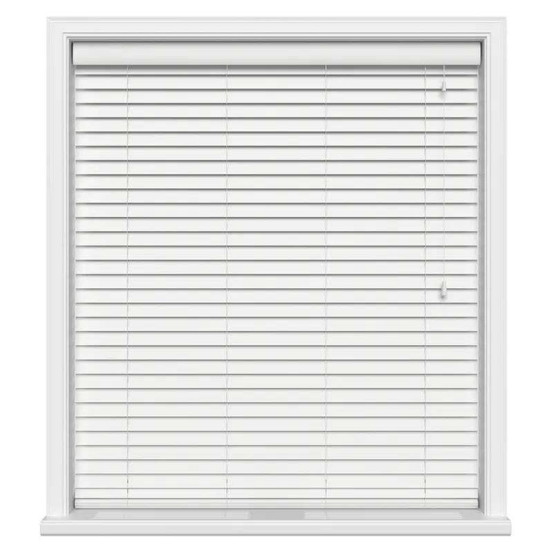 True White Grain Ecowood Motorised Uk - Wooden Blinds