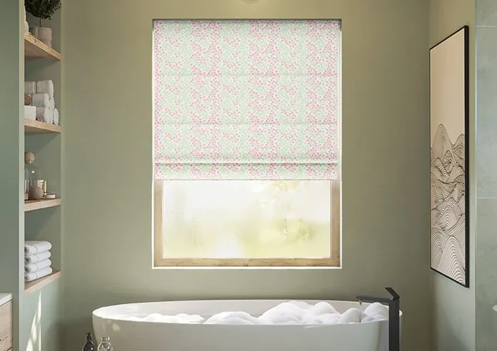 Fitzrovia Print Pink Pop - Roman Blind