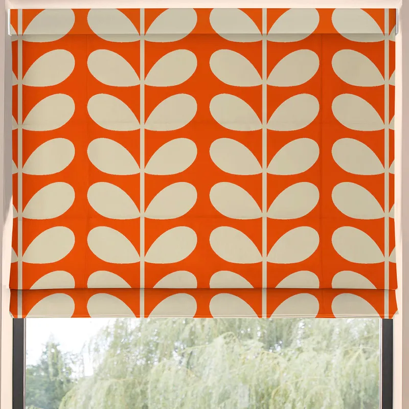 Orla Kiely Jumbo Solid Stem Made To Measure Roman Blind Tomato