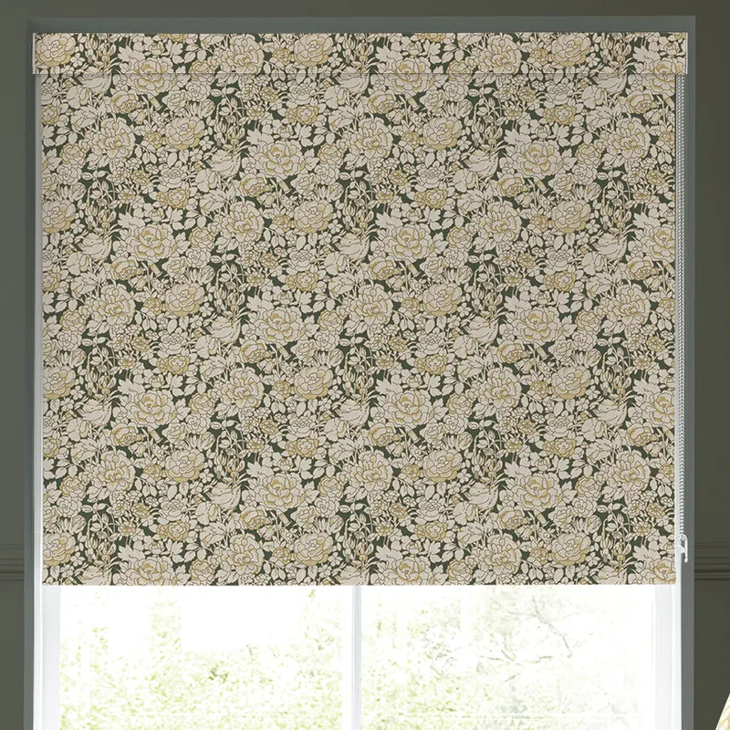 Emily Bond Somerset Rose Blackout Made To Measure Roller Blind Primrose Yellow