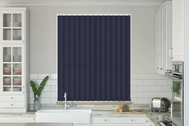 Chloe Indigo - Moisture Resistant Vertical Blind