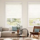 Click2go Eggshell Faux Wood Blind - 50mm Slat