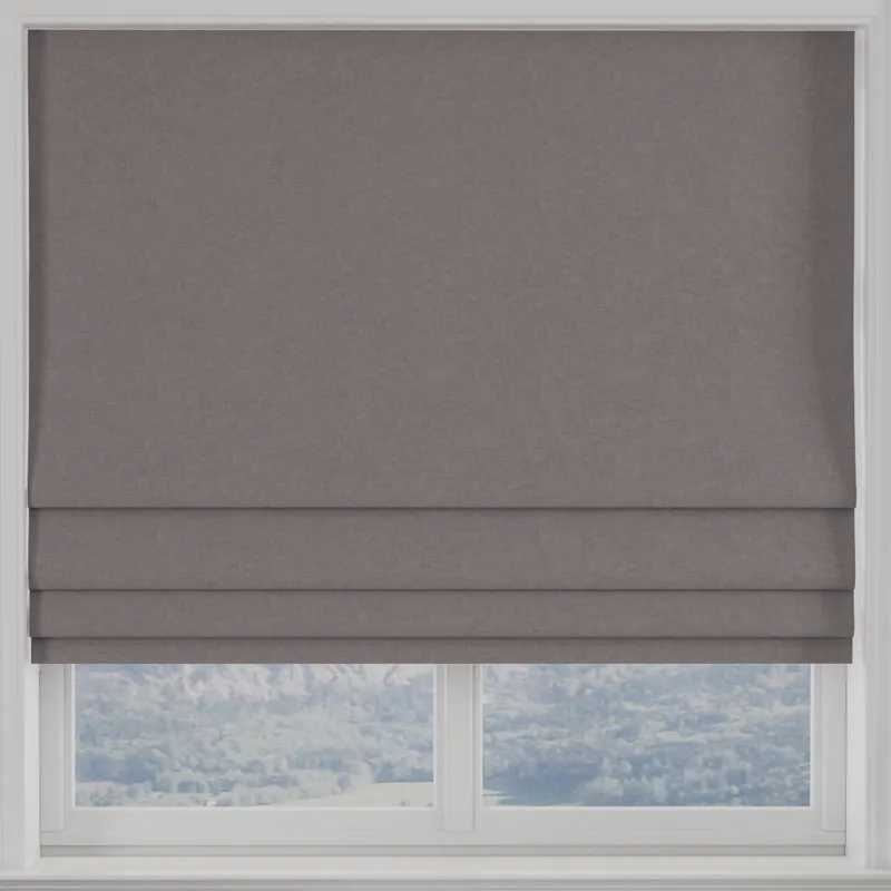 Kansai Plain Made To Measure Roman Blind Heather
