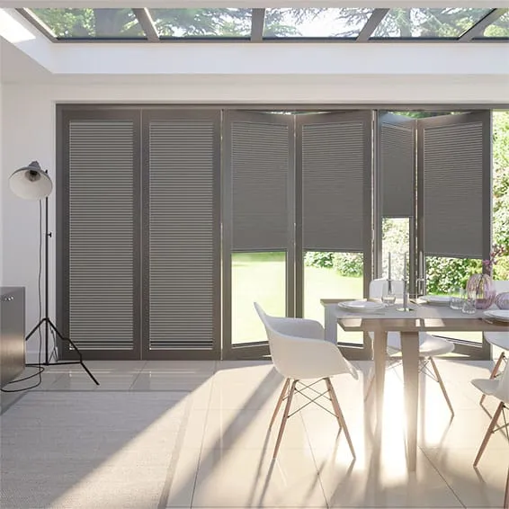 Bifold Clickfit Duoluxe Ash Pleated Blind