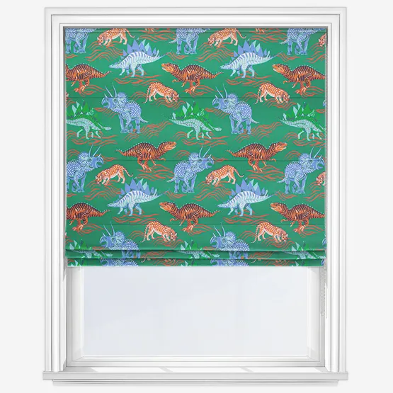 Cath Kidston Dinosaur Green Roman Blind